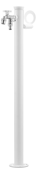 Fontana da Giardino con Doppio Rubinetto Belfer 42/SRR Bianco