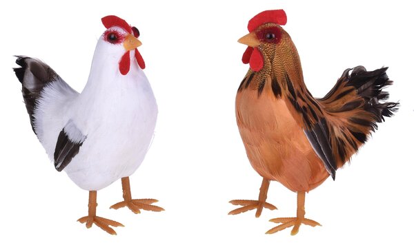 Set 4 Galline Decorative H 13 cm