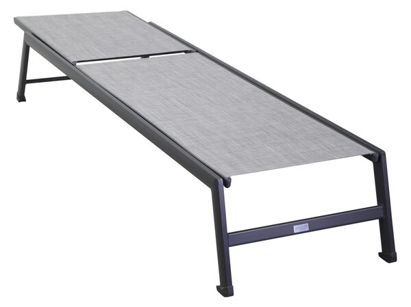 Lettino Prendisole da Giardino 195x55xh31 cm in Alluminio Cleveland Antracite