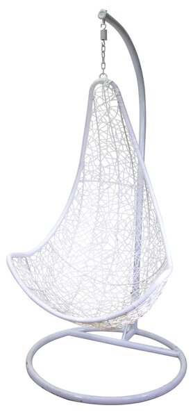 Dondolo Pensile da Giardino 82x65xh124 cm con Cuscini Rialto Bianco
