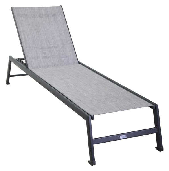 Lettino Prendisole da Giardino 195x55xh31 cm in Alluminio Cleveland Antracite