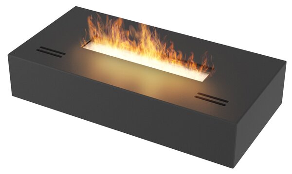 Bruciatore a Bioetanolo per Camini 40x8x20 cm 1L Simple Box 400 Nero