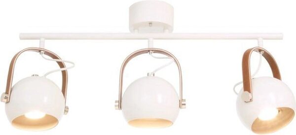 Lampada a sospensione Bow Lampada da soffitto con 3 faretti GU10 in design scandinavo, metallo bianco, lunghezza 76 cm