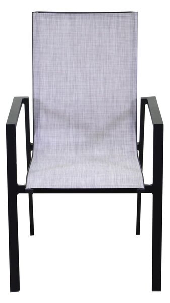 Sedia da Giardino 56,5x65xh93 cm in Alluminio e Texilene Cleveland Antracite