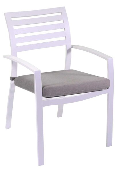 Sedia da Giardino 58x57xh88 cm in Alluminio New Boston Bianco