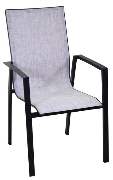 Sedia da Giardino 56,5x65xh93 cm in Alluminio e Texilene Cleveland Antracite