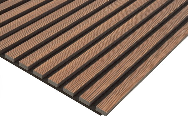 Set 5 Pannelli Fonoassorbenti per Interno da Parete 57,25x1,9x120 cm in MDF e Carta Melaminica Noce Rigantino