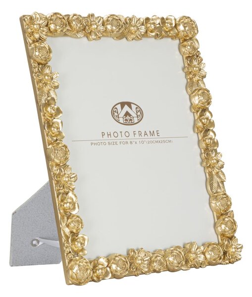 Cornice Mixy 24,5x2,3x29,5 cm in Poliresina e Vetro Oro