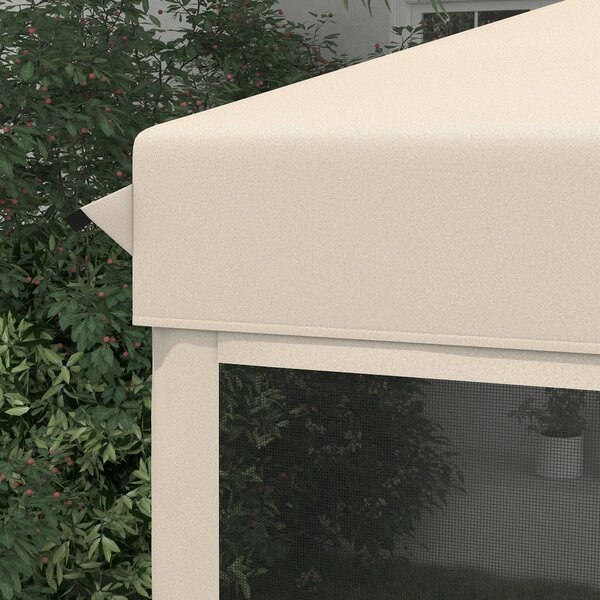 Outsunny Gazebo Barnum Pieghevole Pop-up impermeabilizzato Stile Coloniale 3L x 3l x 2,65H m 4 zanzariere + Sacca per il Trasporto