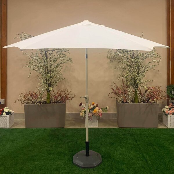 Ombrellone da Giardino Ø3 m Palo Ø38 mm in Alluminio Bianco