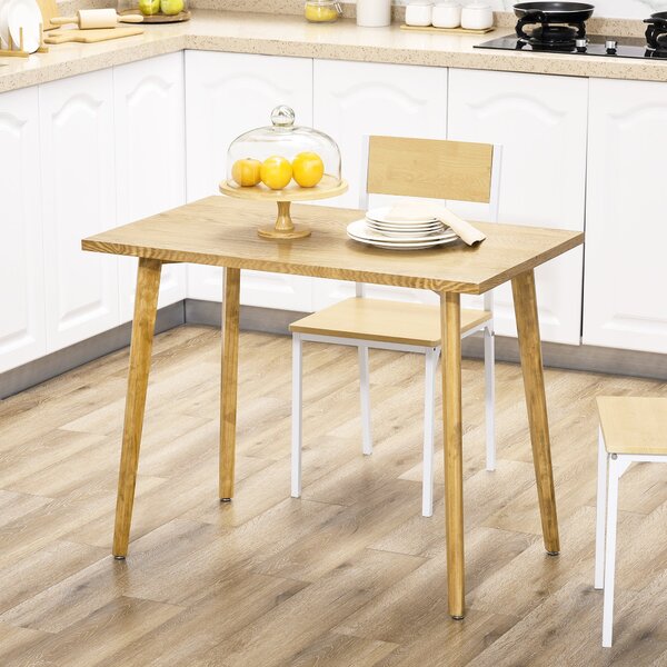 Tavolo da Pranzo 98x60x76,5 cm in MDF Effetto Legno di Pino Naturale