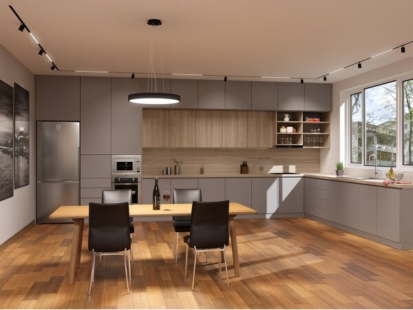 LED2 - Lampada a sospensione con cavo MONO SLIM LED/30W/230V 3000K/4000K diam. 40 cm nera