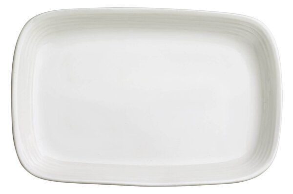 Set 6 Vassoi Snack Rettangolari 13x9x1,5 cm in Porcellana Allluminica Kaleidos Aluxina Bianchi