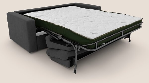 Paloma divano letto con materasso alto 18 cm con Aloe Vera in tessuto