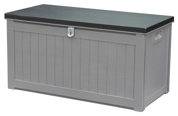 Baule da Esterno 109x52x55 cm in Polipropilene Grigio