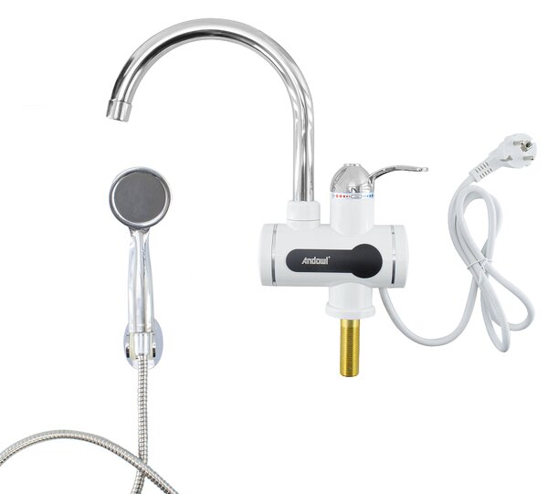 Rubinetto Elettrico Temperatura Calda Istantanea con Doccetta Miscelatore
