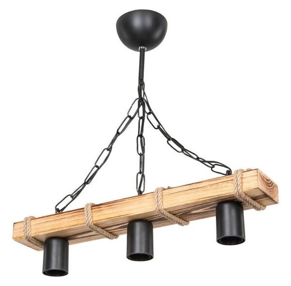 Lampada a sospensione Lagun rustico industriale a 3 luci