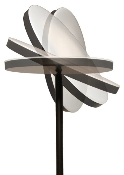 Lampada da terra LED dimmerabile NORA, 25W 230V (2200/3000/4000K) + LED 5W 3000K, nera, con telecomando