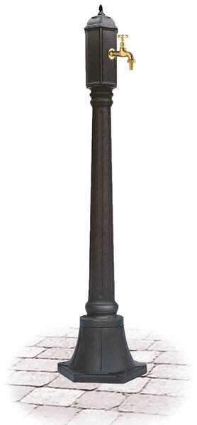 Fontana da Giardino con Rubinetto in Alluminio Morelli Gina Antracite