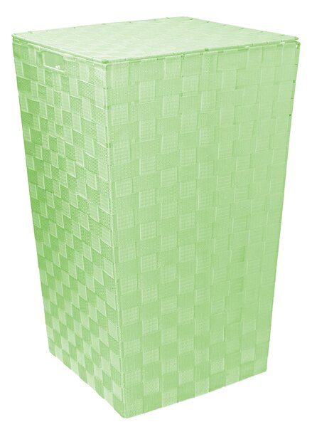 Cesto Portabiancheria in poliestere verde chiaro quadro cm 33x33xh53