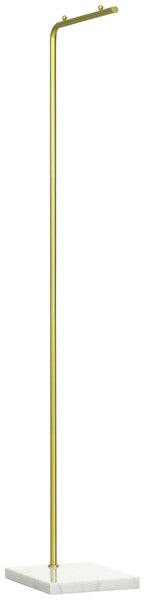 Appendiabiti da Ingresso 35x25x152 cm in Metallo e Marmo Oro e Bianco