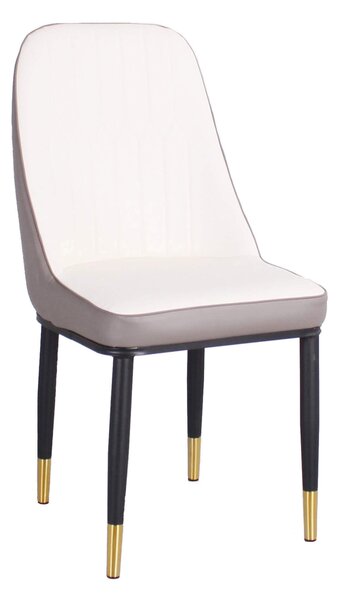 Set 6 Sedie Imbottite 45x42x92 cm in Similpelle Bianchi
