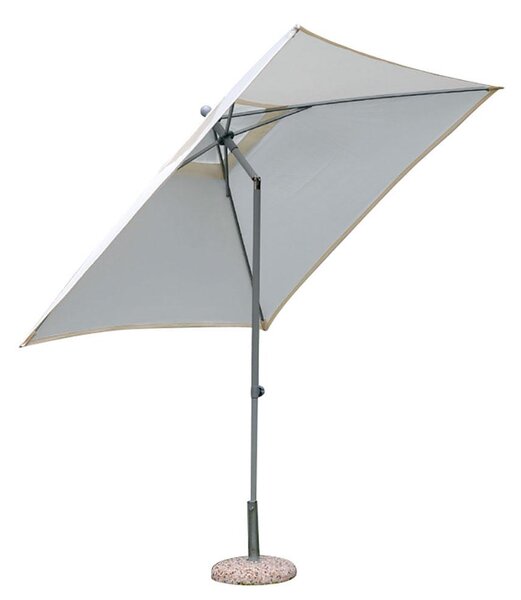 Ombrellone da Giardino 2,2x2,2 m Palo Ø38 mm in Alluminio Vorghini Joint Bianco e Ecrù