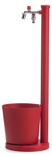 Fontana da Giardino con Rubinetto e Vaschetta Belfer 42/SRV Rosso