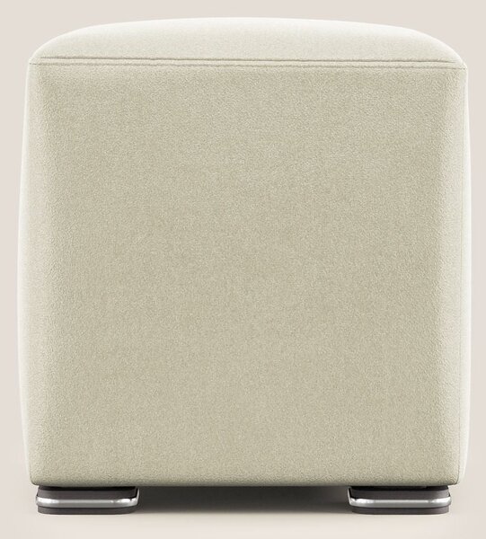 Cube pouf in microfibra smacchiabile T11 panna