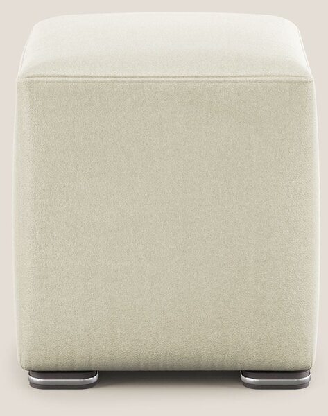 Cube pouf in microfibra smacchiabile T11 panna