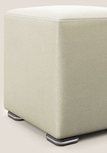 Cube pouf in microfibra smacchiabile T11 panna