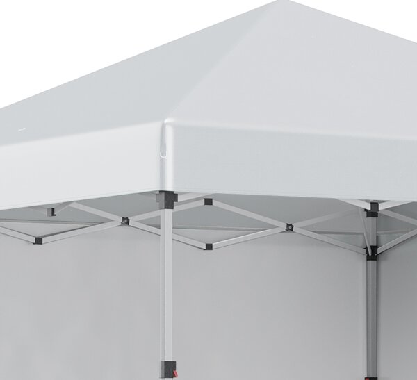 Outsunny Gazebo da giardino pop-up pieghevole regolabile in altezza protezione UV 30+ 2 pareti laterali sacchetto di trasporto incluso