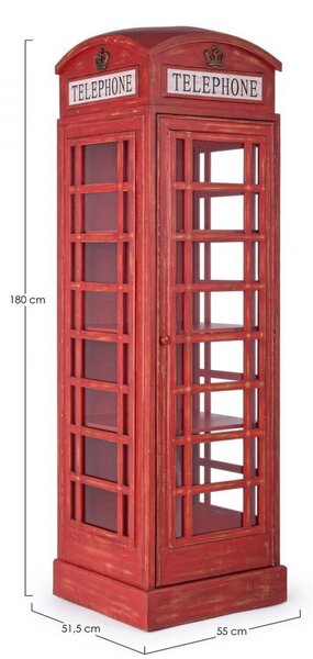 Libreria Red Cabin in Legno