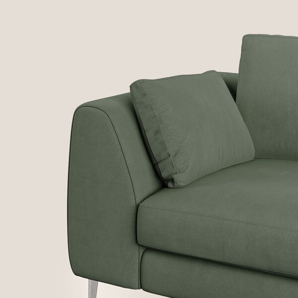 Plano divano moderno in microfibra tecnica smacchiabile T11 verde