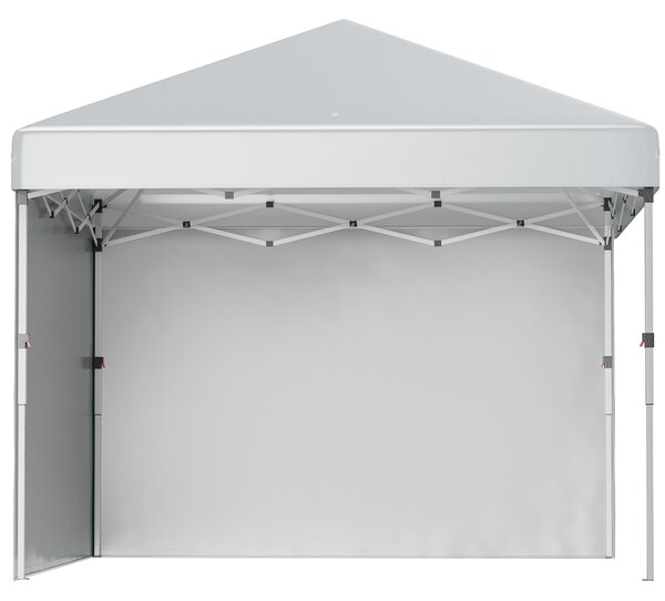 Outsunny Gazebo da giardino pop-up pieghevole regolabile in altezza protezione UV 30+ 2 pareti laterali sacchetto di trasporto incluso