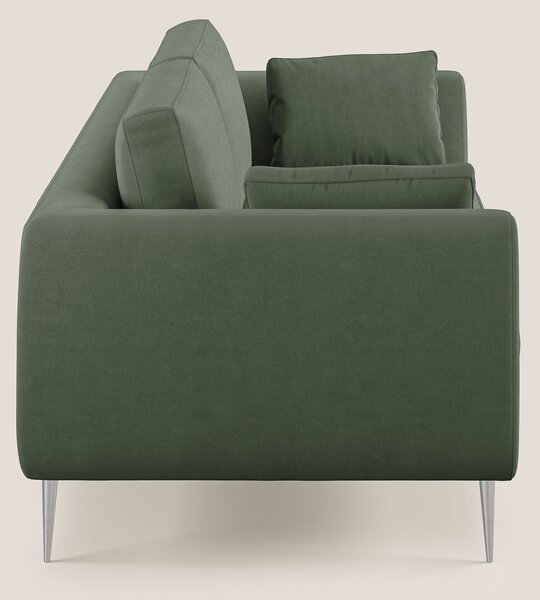 Plano divano moderno in microfibra tecnica smacchiabile T11 verde