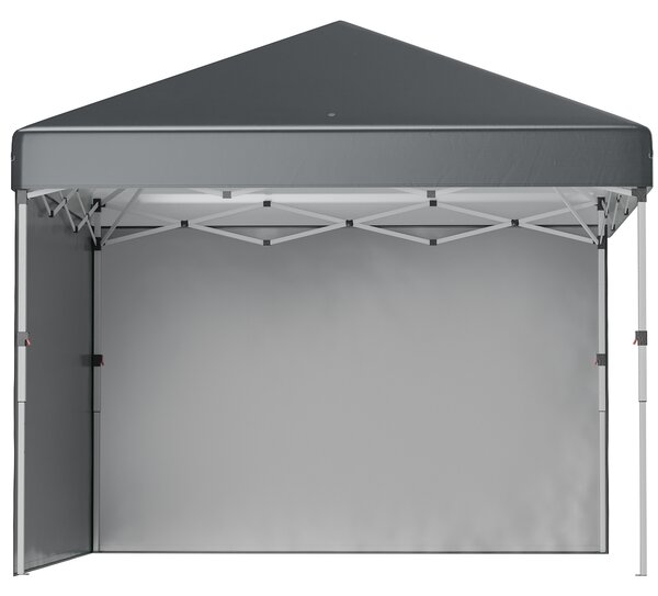 Outsunny Pergola da giardino pop-up pieghevole regolabile in altezza protezione UV 30+ 2 pareti laterali sacco di trasporto incluso