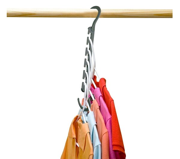 Set 10 Supporti grucce organizer per vestiti salvaspazio