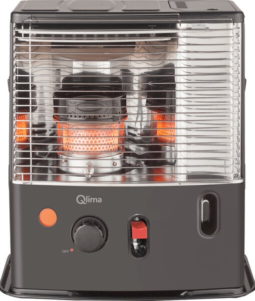 Stufa a Combustibile Liquido 2,7 kW con Accensione Spark Nero Qlima R7227STC-2
