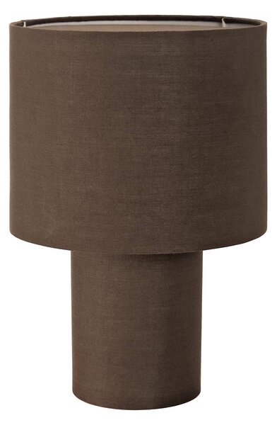 PR Home Lampada da tavolo Leah in cotone altezza 28 cm marrone