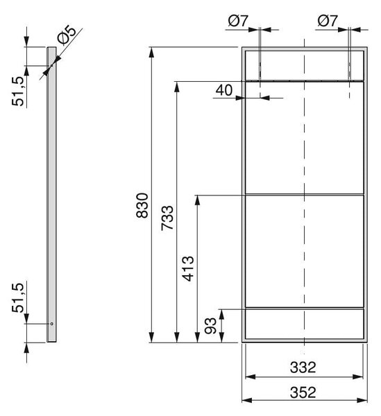 Struttura per Scaffale Lader H830 Verniciato Nero Acciaio Emuca
