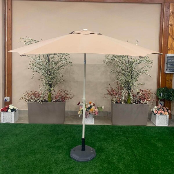Ombrellone da Giardino Ø3 m Palo Ø38 mm in Alluminio Tortora