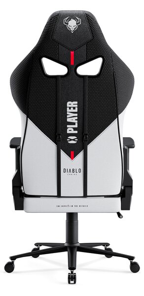 Sedia Da Gaming Diablo X-Player 2.0 in materiale Normal Size: Bianco-nero