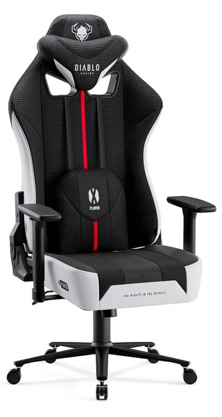 Sedia Da Gaming Diablo X-Player 2.0 in materiale Normal Size: Bianco-nero