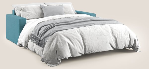 Best Divano letto matrimoniale in tessuto impermeabile T02 azzurro