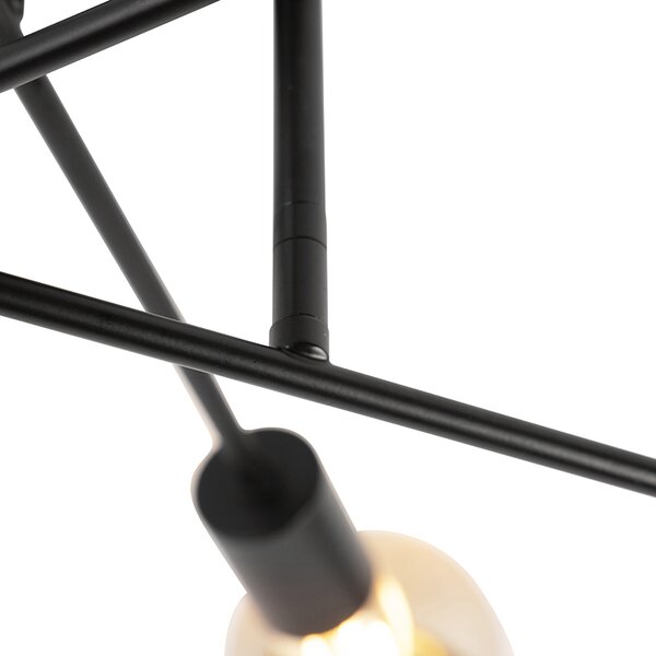 Plafoniera intelligente nera 6 luci incl. Wifi G95 - Sydney