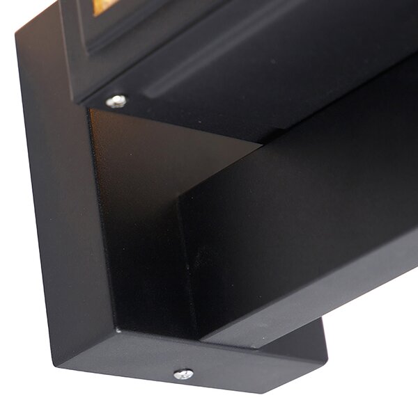 Lampada da parete rustica intelligente nera con WiFi G95 - Sutton Up