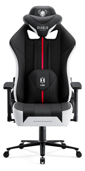 Sedia Da Gaming Diablo X-Player 2.0 in materiale Normal Size: Bianco-nero