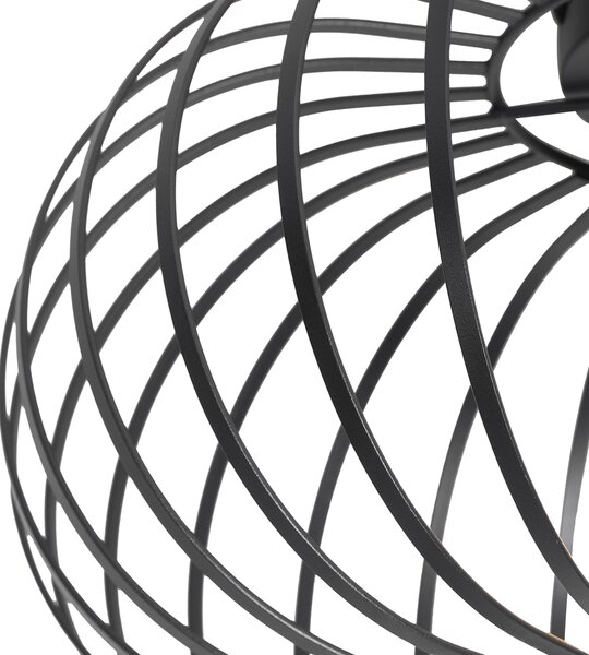 Lampada da soffitto intelligente nera 39 cm con Wi-Fi G95 - Johanna