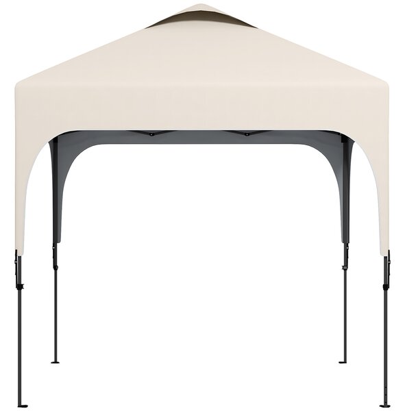 Outsunny Gazebo 2,5 x 2,5 m barnum da giardino Pop-up pieghevole altezza regolabile Oxford anti UV50+ telaio in acciaio sacca per il trasporto